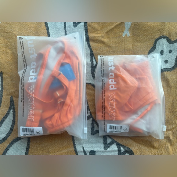 NWT CUPSHE Canteloupe Fizz Orange Bikini Set Bright Beach Vacation Island Resort - Picture 4 of 6